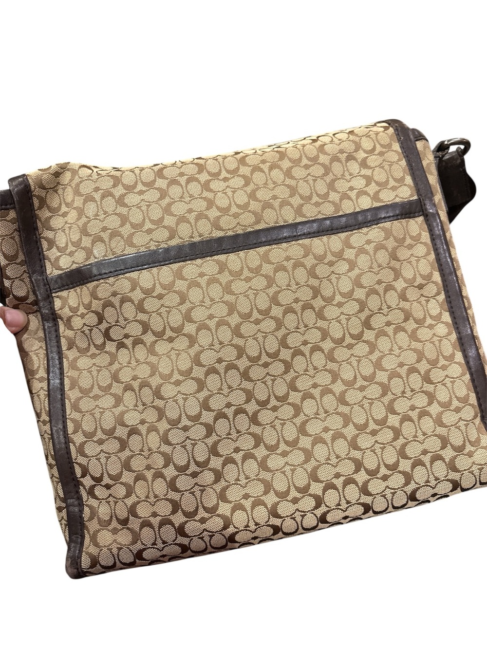 Coach Canvas Crossbody Messenger in Beige and Brown - Picture 4 of 9